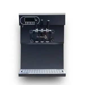 3 saveurs Crème Glacée XY-Z965 Cornet de Crème Glacée Distributeur Automatique Prix table top crème glacée Machine avec CE