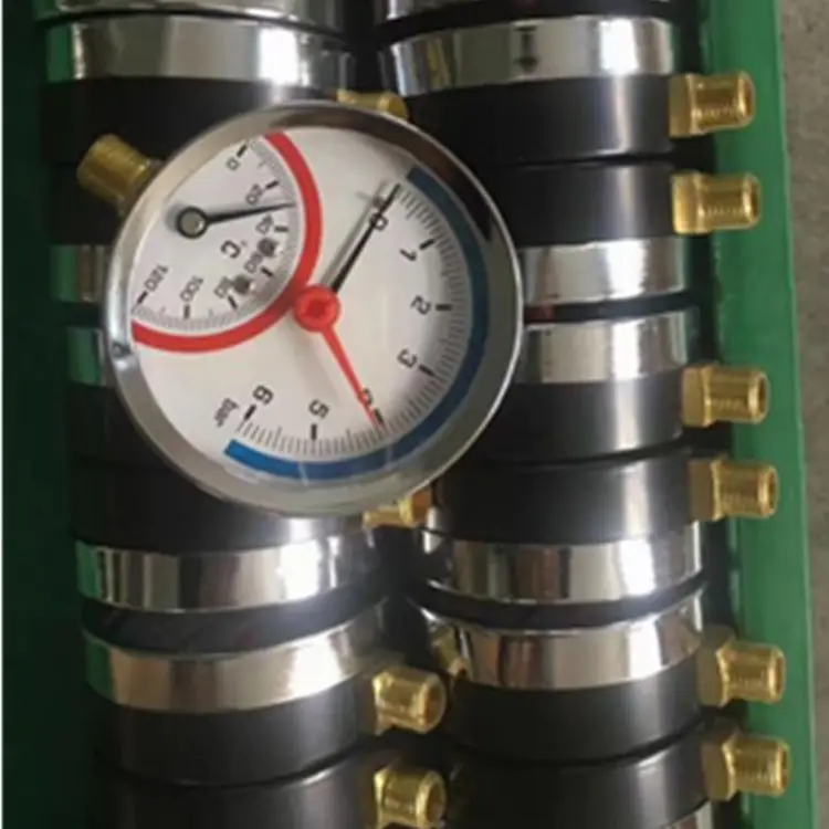 熱気圧計温度計ダイヤル黒鋼フックとパネルベース温度計と圧力計付き