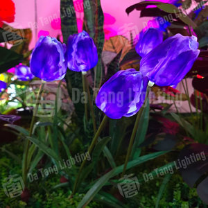 Lampes LED décoratives en forme de tulipe avec indice de protection IP65 pour une utilisation en extérieur, couleurs personnalisées et style artistique - Product Image 4