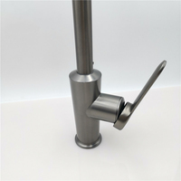 Robinet de cuisine SANIPRO gris en acier inoxydable SS304, mitigeur chaud/froid à poignée unique, vente directe usine