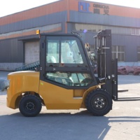 Forklift Kecil 3 Ton yang Mudah Dioperasikan dengan Mesin Diesel Forklift Diesel 3,5 Ton KABIN