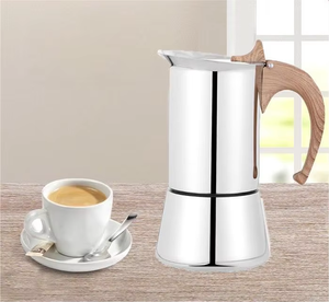 Nouveau Design Grande Capacité Maker 300/600/900ML Individuels Moka Pot Avec Manche En Bois - Product Image 6