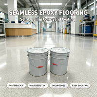 Peinture de sol liquide auto-nivelante Caitu Epoxy, sable coloré, écologique, pour la construction de revêtements de sol commerciaux