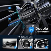 Support de téléphone universel pour voiture LISEN avec 6 aimants puissants, clip de fixation amélioré pour iPhone Samsung Galaxy S25, support de ventilation automatique