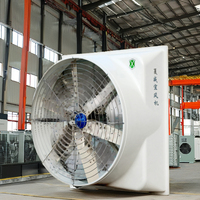 Ventilateur d'extraction à flux axial industriel de haute qualité volets automatiques atelier d'extracteur d'air en métal FRP OEM ODM pris en charge AC électrique