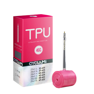 CYCLAMI 46g Vélo TPU Chambre à air Presta Valve <span class=keywords><strong>VTT</strong></span> Vélo <span class=keywords><strong>Pneu</strong></span> 700/32C-47C Vélos de Route <span class=keywords><strong>29</strong></span> 622 Compatible Patches Gratuits - Product Image 1