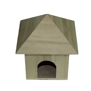 高品質の未完成の木製屋外巣箱装飾的な木製の巣箱ケージ木製の鳥の巣