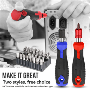 Đa chức năng Công nghiệp Chrome screwdriver <span class=keywords><strong>bit</strong></span> 1/4 inch Ratchet xử lý OEM tự khóa cơ khí sửa chữa thiết bị điện tử DIY - Product Image 5