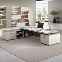 Top vente exécutif bureau en bois mobilier de bureau moderne en forme de L patron PDG bureau gérer Table
