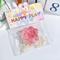 Jouets en peluche Patte de chat Fraise, Mignons, Faits main, Taba, Jouet à presser, Rose, Doux, Anti-stress, Jouets sensoriels, Unisexe, 14+