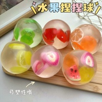 En gros, Jouets anti-stress souples à presser en forme de pomme, de savon transparent et d'huile de coco, sans rebond, pour enfants et adultes
