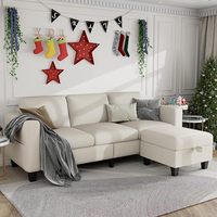 Sofás personalizados para sala de estar, sofá seccional en forma de L, sofá de nube, pequeño, Modular, 3 asientos, ropa de cama cómoda con almacenamiento, sofá de asiento profundo