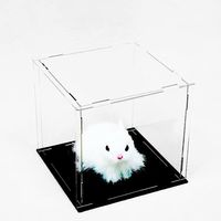Cube de rangement carré en acrylique transparent avec couvercle, design pliable, impression numérique, taille et couleur personnalisables pour petits cadeaux ou bonbons
