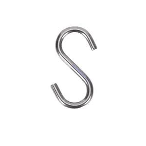 خطاف من الفولاذ المقاوم للصدأ بطرف مفتوح على شكل حرف S، موصلات متوافقة، خطاف معلق على شكل حرف S