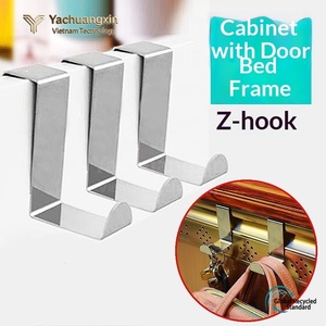 ที่แขวนเสื้อสแตนเลสแบบ Z พร้อมตะขอเกี่ยวประตู ผิวเรียบ ขายดี - Product Image 3