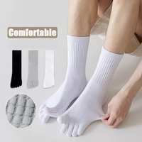 Chaussettes de sport pour hommes de haute qualité, en coton, logo personnalisé, chaussettes à cinq doigts, chaussettes de sport, nouvelle collection 2025