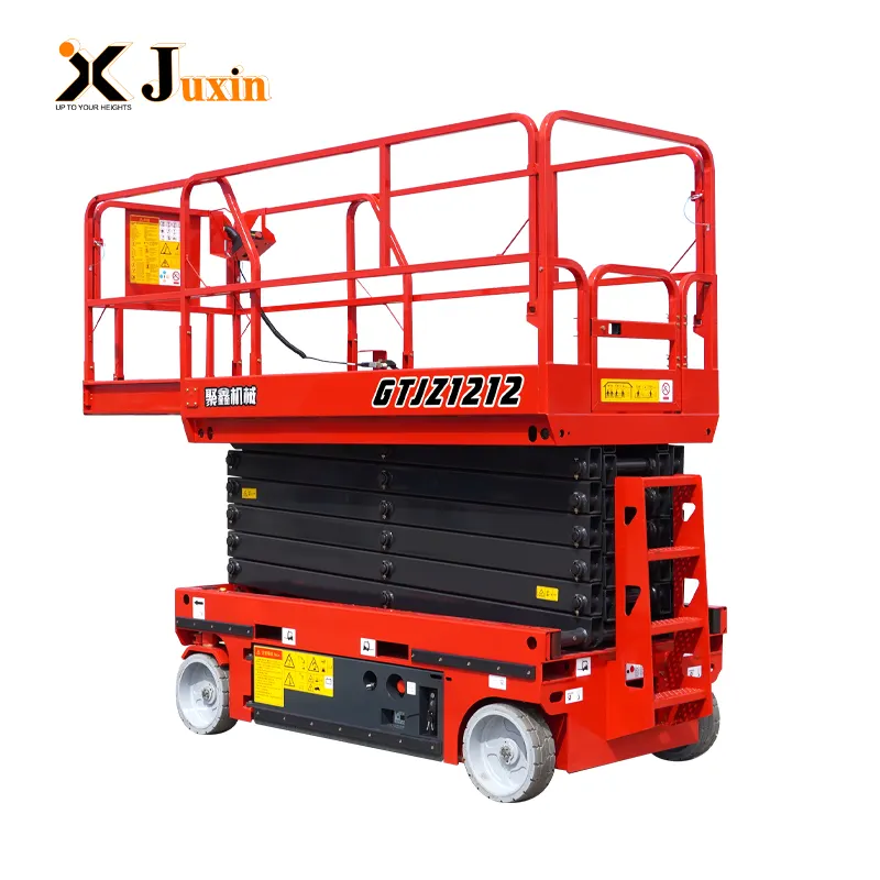 6m 8m 10m 12m 14m Electric Man Lift Tracked Scissors Lift Aerial Work Platform Crawler/Tracked Rough Self-Propelled Scissor Lift