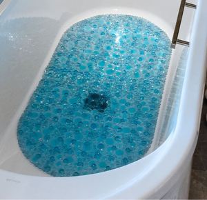 Alfombrilla de Baño Antideslizante Ecológica de PVC Estilo Americano, Efecto Adoquín, Secado Rápido, Masaje para Pies - Product Image 1