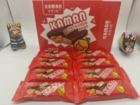 Vente en gros de snacks et de boissons exotiques à prix avantageux, biscuits enrobés de chocolat au goût d'arachide, 64g