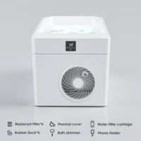Baignoire à immersion froide tout-en-un contrôlée par Wi-Fi avec pompe à ozone intégrée, refroidisseur, baignoire à glace autoportante pour le bien-être en plein air