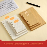 Vente en gros de planificateur de feuilles mobiles A5 A6 A7 créatif configurable multifonctionnel Journal laitier cahier remplissage intérieur papier kraft