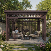 Pergola bioclimatique extérieure, toit motorisé, pavillon en aluminium, gazebo en aluminium imperméable
