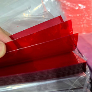 Tùy Chỉnh Cắt Trong Suốt Tấm PVC Đầy Màu Sắc Cứng Bộ Phim Nhựa Trong Màu Đỏ Vàng Màu Xanh Màu Xanh Lá Cây Nghệ Thuật Tấm Nhựa Thẻ Chất Liệu - Product Image 2