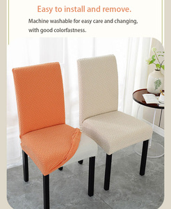 Housses de <span class=keywords><strong>chaise</strong></span> de <span class=keywords><strong>salle</strong></span> à <span class=keywords><strong>manger</strong></span> en tricot texturé extensible Luckygoods BY260605, housses élastiques pour chaises de <span class=keywords><strong>salle</strong></span> à <span class=keywords><strong>manger</strong></span> Parsons, décoration intérieure - Product Image 3