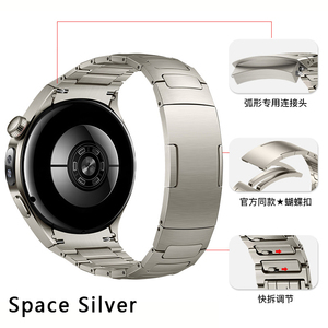 Correa de Reloj HUANLONG de Aleación de Titanio de 42 mm/46 mm, Textura en Forma de H con Cierre Desplegable de Liberación Rápida - Product Image 2