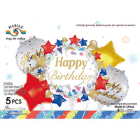Joyeux anniversaire fête feuille ballons jetables fête ballons anniversaire thème fête décoration ballons