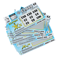 Billets de loterie à gratter personnalisés, billets de jeu en carton, personnalisation de boîtes, billets en papier kraft/art en rouleaux