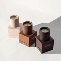 YOYOLO Bougie parfumée en céramique moderne avec couvercle, qualité supérieure, ensemble de bougies aromatiques réutilisables