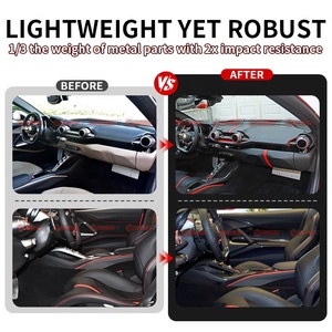 Kit intérieur en fibre de carbone sèche style OME pour boutons de commande centraux de voiture convertible, compatible Ferrari 812 Competizione - Product Image 2
