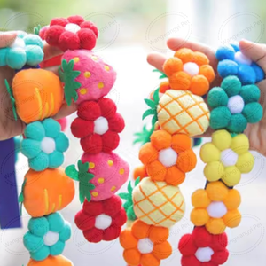 Mehrfarbige Pet Pom Pom Halsbänder Verstellbare Hunde halsband Flower Cat Halskette - Product Image 4