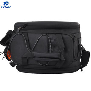 प्रबलित वाटरप्रूफ 600 डी ब्लैक बाइक टेल ट्रंक पैक दो तरफ छिपे हुए पैननियर (20l) समायोज्य पट्टा - Product Image 3