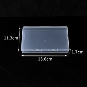 Transparent Pp Plastic Storage Box Rectangle 15.6x11.3x1.7Cm With Lid For Jewelry Spare Parts Hardware Packaging - Product Image 1