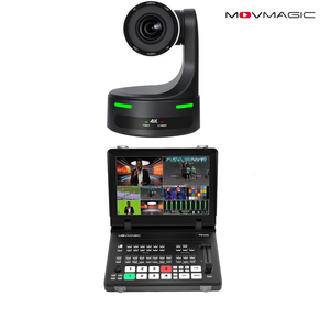 Solution de diffusion en direct tout-en-un professionnelle |   Ensemble combiné Movmagic MF10S Commutateur vidéo + Caméra PTZ MC2 4K Ultra HD - Product Image 1