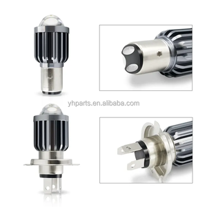Lampadina LED 12V per Faro Moto BA20D <span class=keywords><strong>H4</strong></span> Luce Bianca e Gialla Bicolore Mini Proiettore Faro Fendinebbia Moto MT1 - Product Image 2