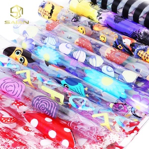 Film PVC transparent imprimé sur mesure avec motif UV 0,5 mm pour la fabrication de nœuds et sacs DIY - Product Image 2