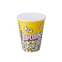Grosir Kustom PP Pesta Dicetak Ember Popcorn Cangkir Plastik Sekali Pakai dengan Logo