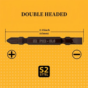 Guest Quality Screwdriver Bits PH2 SL6 S2 6mm Black Oxide For Home Industrial Use - Product Image 4