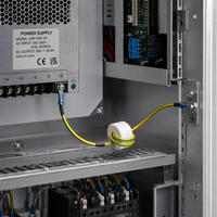 Câble de mise à la terre UL1015 14AWG 65 brins en cuivre jaune-vert avec anneau magnétique à noyau de ferrite et borne à fourche isolée