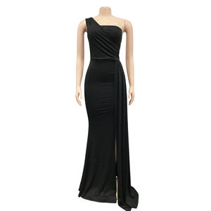 X5819 Último Diseño Vestidos de Fiesta a la Moda para Mujer con Manga de un Hombro Vestidos de Noche para Dama Elegantes Vestidos de Graduación Corte Sirena - Product Image 3