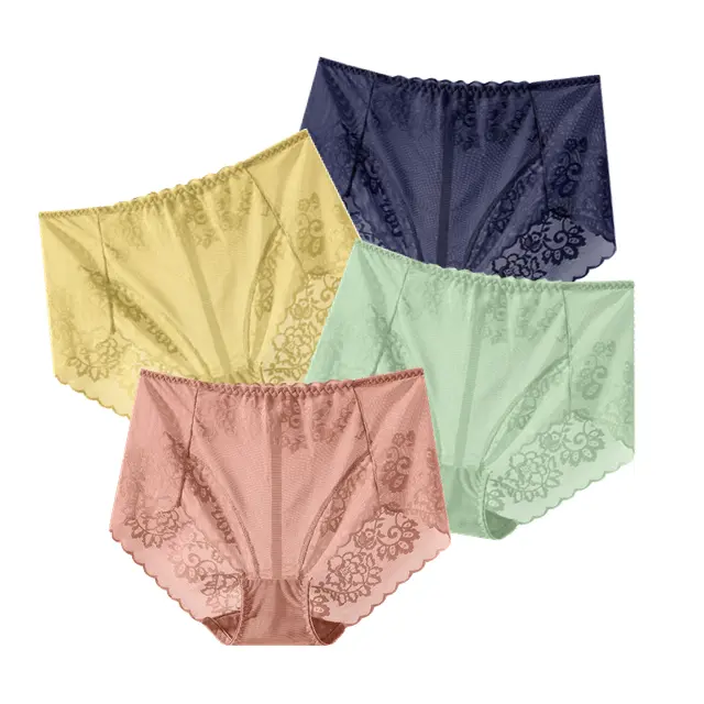 Donne spandex della biancheria intima dei pantaloni più il formato di Un Pezzo Traceless panty delle signore Biancheria Intima di pizzo di Seta del Ghiaccio senza soluzione di continuità mutandine