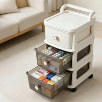 ShenYu L Commode de rangement en plastique pour chambre à coucher, chariot de rangement à tiroirs, table de chevet de type tiroir