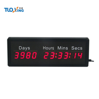 Jam Hitung Mundur LED MINI 10 Digit 1 Inci, Tampilan Hari/Jam/Menit/Detik, Maksimal 10000 Hari, Tampilan Meja, Ruang Tamu, Modern Antik