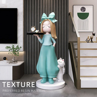 Décoration d'intérieur moderne, plateau pour fille pour meuble TV, artisanat en résine, décoration pour salon, cadeau de Noël pour cadeaux de pendaison de crémaillère