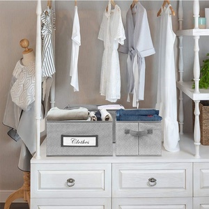Cubes De Stockage pliables avec Étiquettes Tissu Boîte De <span class=keywords><strong>Rangement</strong></span> pour Organiser - Product Image 2