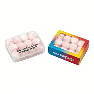 6 Pares - Tapones para los Oídos de Algodón Encerado Clásicos <span class=keywords><strong>con</strong></span> Certificación CE SNR28dB, Tapones Autoadhesivos para Dormir, Nadar, Meditar y Actividades - Product Image 1