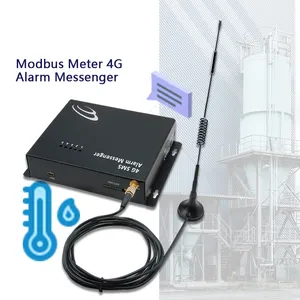 알람 화면 실내 전자 펄스 카운터 Modbus 4G 알람 메신저가있는 온도가있는 Modbus 데이터 수집기